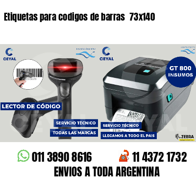 Etiquetas para codigos de barras  73x140