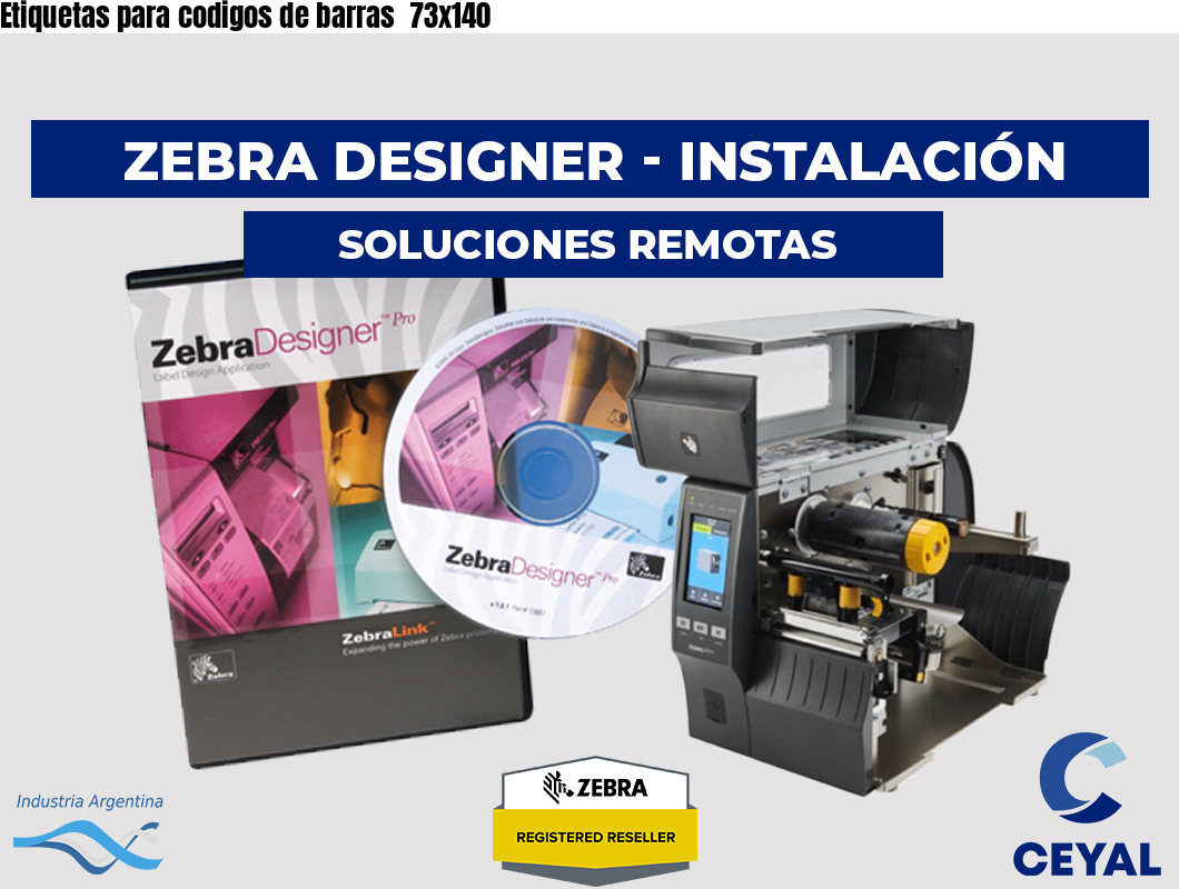 Etiquetas para codigos de barras  73x140