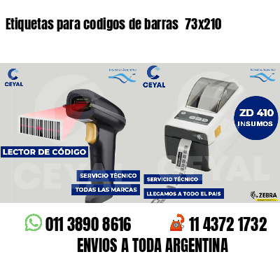 Etiquetas para codigos de barras  73x210