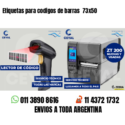 Etiquetas para codigos de barras  73x50