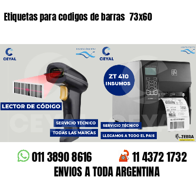 Etiquetas para codigos de barras  73x60