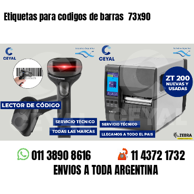Etiquetas para codigos de barras  73x90