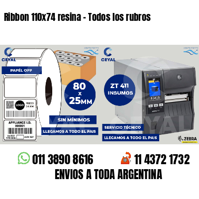 Ribbon 110x74 resina - Todos los rubros