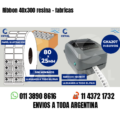 Ribbon 40x300 resina - fabricas