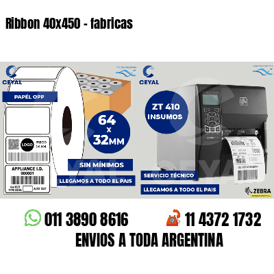 Ribbon 40x450 - fabricas
