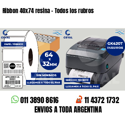 Ribbon 40x74 resina - Todos los rubros