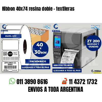 Ribbon 40x74 resina doble - textileras