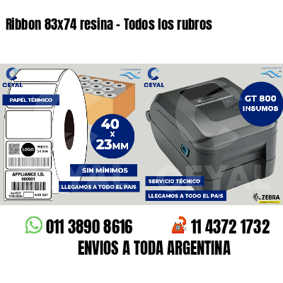 Ribbon 83x74 resina - Todos los rubros