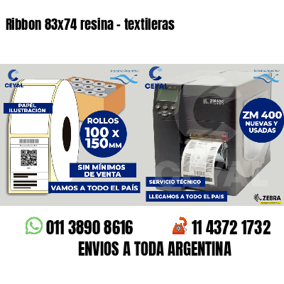Ribbon 83x74 resina - textileras