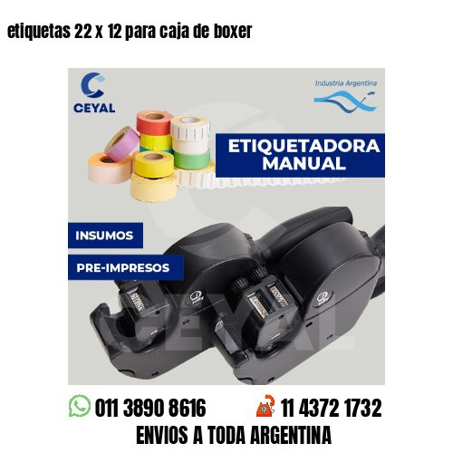 etiquetas 22 x 12 para caja de boxer 