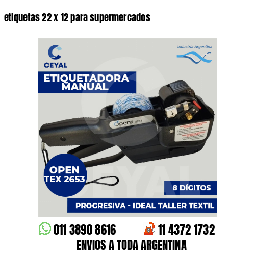 etiquetas 22 x 12 para supermercados