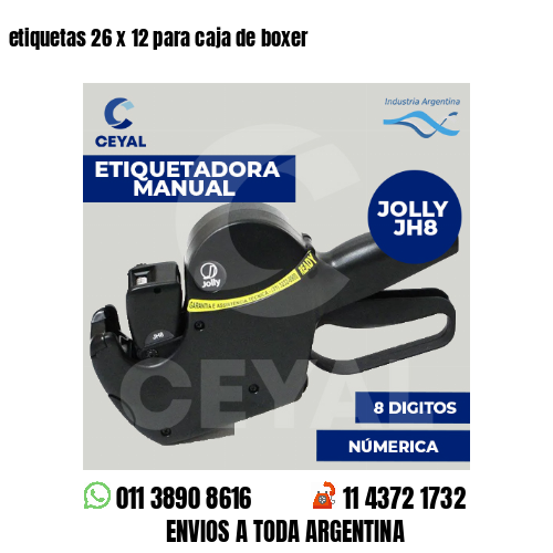 etiquetas 26 x 12 para caja de boxer 