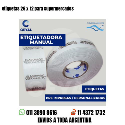 etiquetas 26 x 12 para supermercados