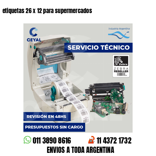 etiquetas 26 x 12 para supermercados