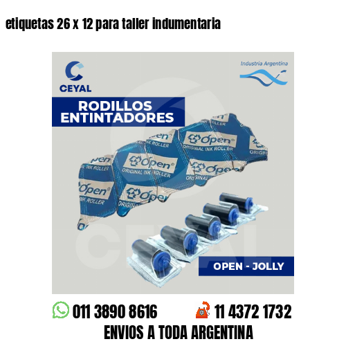 etiquetas 26 x 12 para taller indumentaria