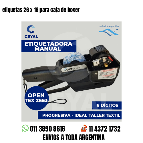 etiquetas 26 x 16 para caja de boxer 