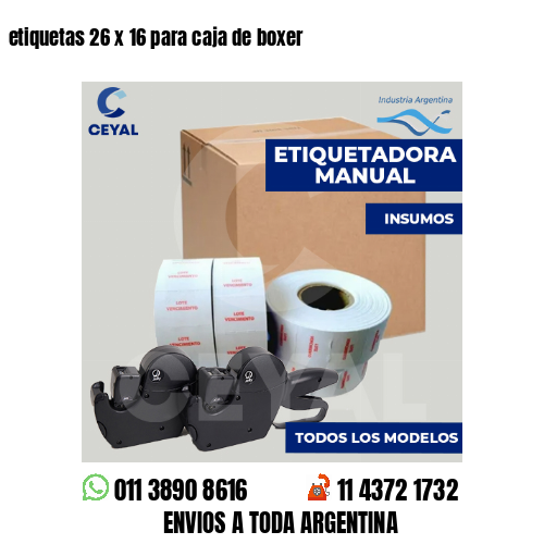 etiquetas 26 x 16 para caja de boxer 