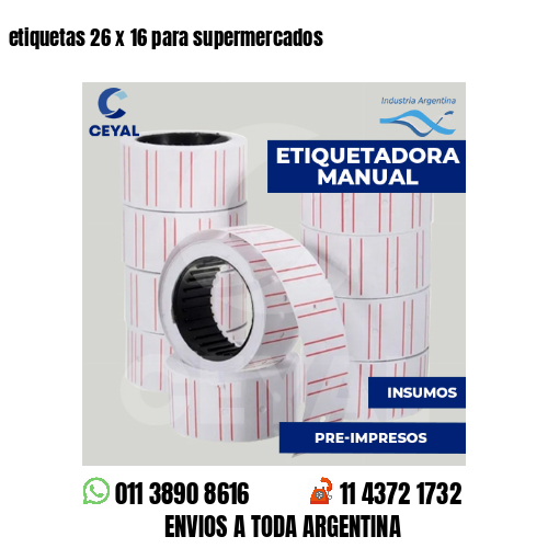 etiquetas 26 x 16 para supermercados