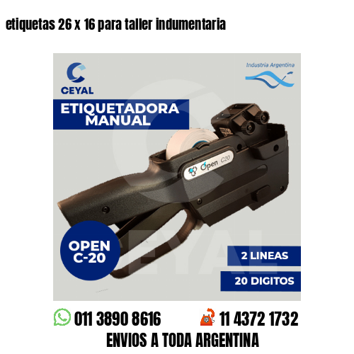 etiquetas 26 x 16 para taller indumentaria