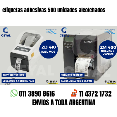 etiquetas adhesivas 500 unidades alcolchados