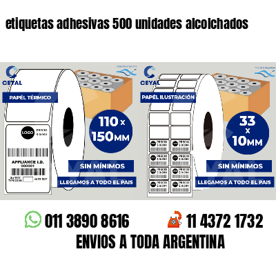 etiquetas adhesivas 500 unidades alcolchados