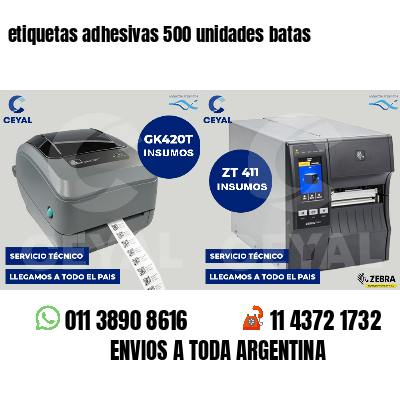 etiquetas adhesivas 500 unidades batas