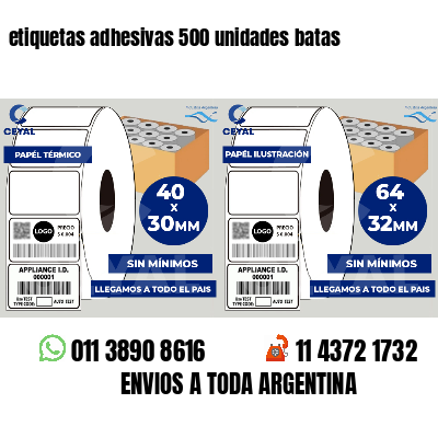 etiquetas adhesivas 500 unidades batas