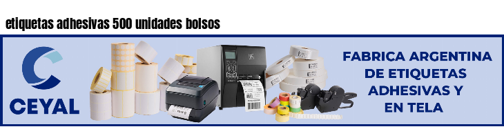 etiquetas adhesivas 500 unidades bolsos
