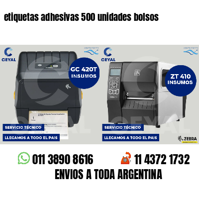 etiquetas adhesivas 500 unidades bolsos