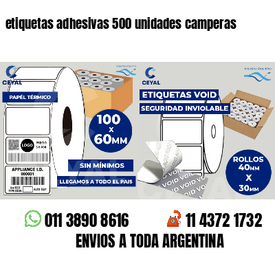 etiquetas adhesivas 500 unidades camperas