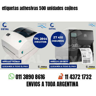 etiquetas adhesivas 500 unidades cojines