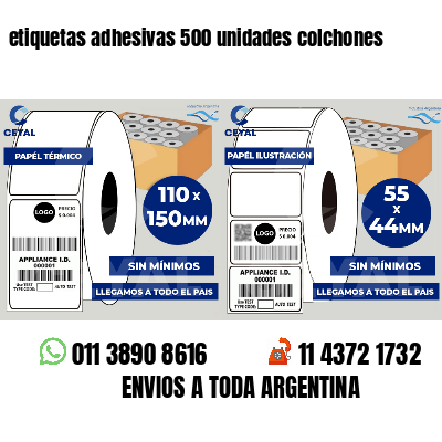 etiquetas adhesivas 500 unidades colchones