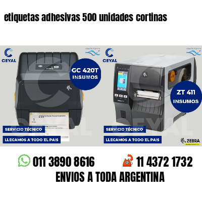 etiquetas adhesivas 500 unidades cortinas