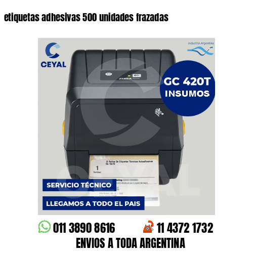 etiquetas adhesivas 500 unidades frazadas