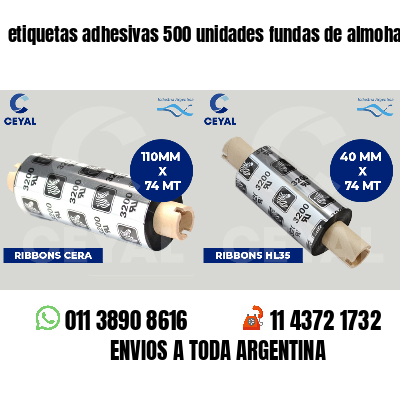 etiquetas adhesivas 500 unidades fundas de almohadones