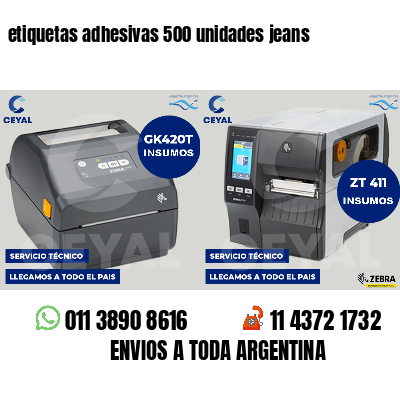 etiquetas adhesivas 500 unidades jeans