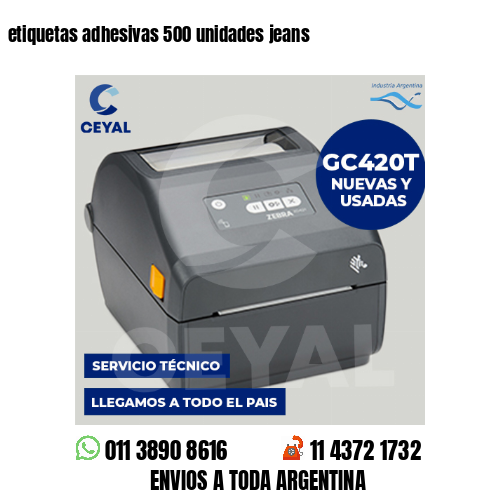etiquetas adhesivas 500 unidades jeans