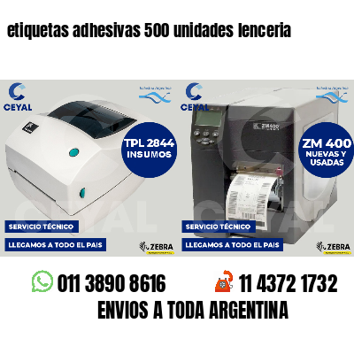etiquetas adhesivas 500 unidades lenceria