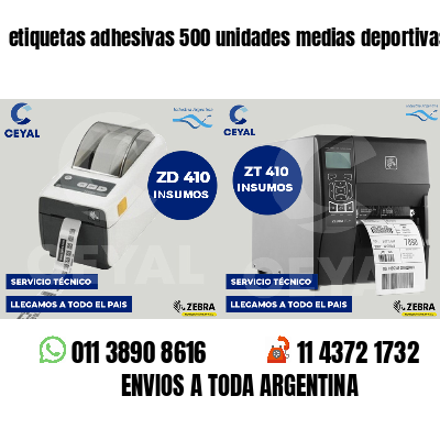 etiquetas adhesivas 500 unidades medias deportivas