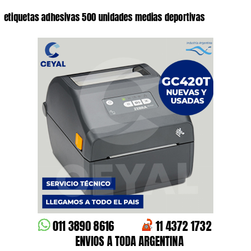 etiquetas adhesivas 500 unidades medias deportivas