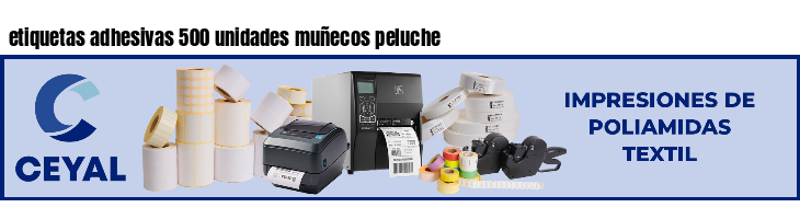 etiquetas adhesivas 500 unidades muñecos peluche