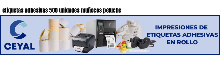 etiquetas adhesivas 500 unidades muñecos peluche