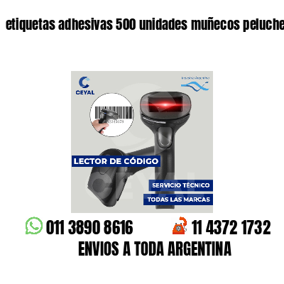 etiquetas adhesivas 500 unidades muñecos peluche