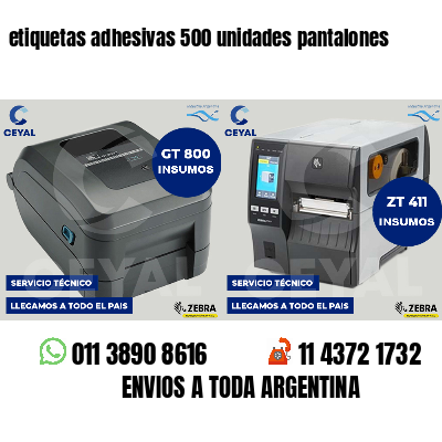 etiquetas adhesivas 500 unidades pantalones