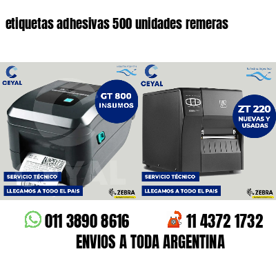 etiquetas adhesivas 500 unidades remeras