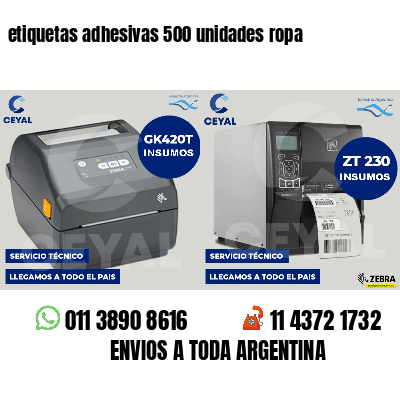 etiquetas adhesivas 500 unidades ropa