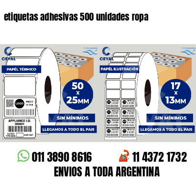 etiquetas adhesivas 500 unidades ropa