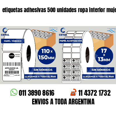 etiquetas adhesivas 500 unidades ropa interior mujer
