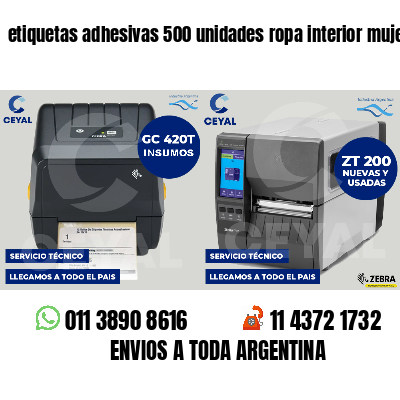 etiquetas adhesivas 500 unidades ropa interior mujer