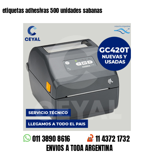 etiquetas adhesivas 500 unidades sabanas